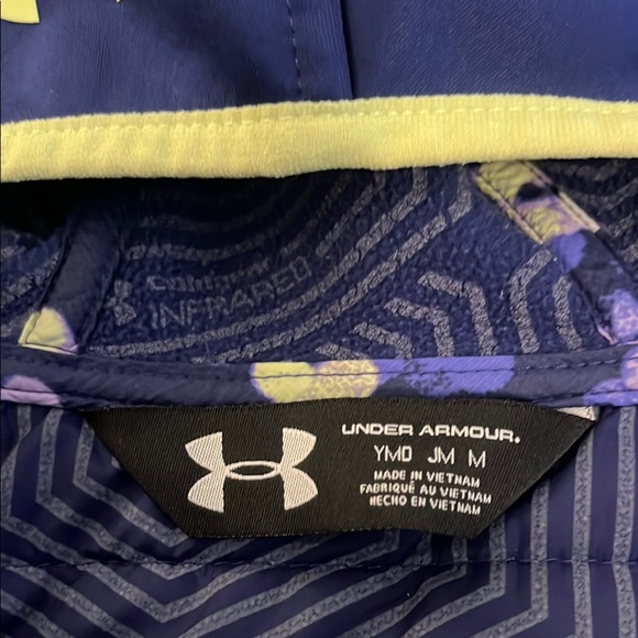 Under Armour Blue and Yellow Hoodie JM size - Picture 3 of 14